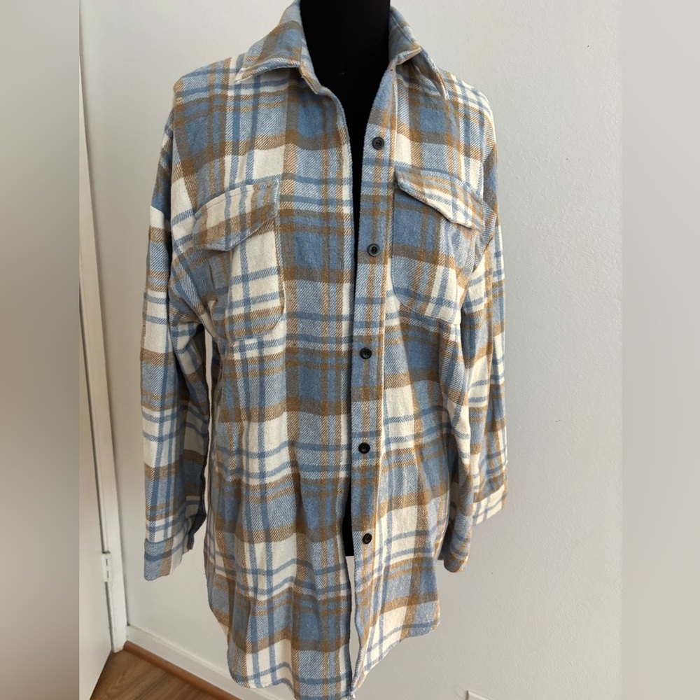 Plaid Button-Up Women's Jacket